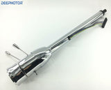 28" GM Style Universal Floor Shift Steering Column+9 Hole Wheel Adpater Chrome