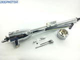 32" Floor Shift Tilt Steering Column W/ Ignition Keys & Steering Wheel Adapter