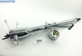 30" Floor Shift Tilt Steering Column W/ Ignition Keys & Steering Wheel Adapter