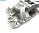 Deepmotor SBC Small Block Chevy 350 400 Air Gap intake manifold Dual Plane