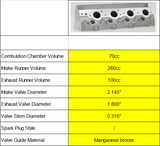 LS3 Cylinder Head GM 6.0L 6.2L L92 CNC Bare Single Rectangle Port Aluminum