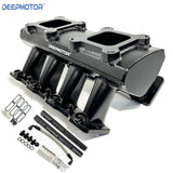 LS1 LS2 LS6 2x4150 EFI Fabricated Intake Manifold with Fuel Rails Black