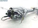 32" Floor Shift Tilt Steering Column W/ Ignition Keys & Steering Wheel Adapter