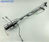 Tilt Auto 30" Steering Column No Key & Shift Indicator W/ Wheel Adapter Chrome