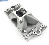 High Rise Small Block Chevy SBC Vortec Hurrican Single Plane Intake Manifold 350