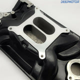 Small Block Chevy SBC Vortec Dual Plane 350 383 Intake Manifold 1500-6500 Black