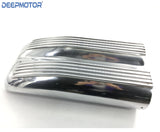 Polished Aluminum Finned Shotgun Intake Air Hood Scoop Single & Dual Carbs Setup