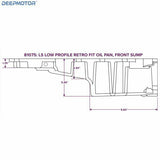 GM LS Retro-Fit Aluminum Rear Sump Oil Pan with Added Clearance &Turbo Drains