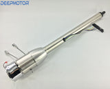 30" Polished Finished Tilt Manual Steering Column w/ 9 Hole Wheel Adapter No Key