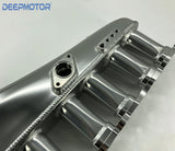 DEEPMOTOR 2JZ GTE Sheetmetal Intake Manifold W/ 90mm Throttle Body Silver