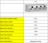 Aluminum Cylinder Head Bare Head 64cc for GM Chevy LS1 LS2 LS6 4.8L 5.3L 5.7L