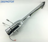 30" GM Style Universal Floor Shift Steering Column+9 holes Wheel Adpater Chrome