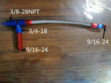 9/16-24 Red&Blue Fuel Inlet Line for Barry Grant BG/Demon/Deepmotor Carburetor