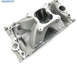 High Rise Small Block Chevy SBC Vortec Hurrican Single Plane Intake Manifold 350