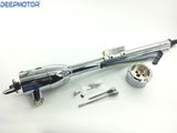 30" Floor Shift Tilt Steering Column W/ Ignition Keys & Steering Wheel Adapter