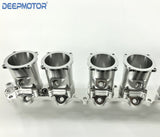 2JZ-GTE CNC Intake Manifold Fule Rail Throttle Body Set Silver 90mm 12 Injectors