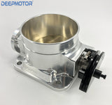 DEEPMOTOR 2JZ GTE Sheetmetal Intake Manifold W/ 90mm Throttle Body Silver