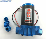 Deepmotor Billet 400GPH Electric Fuel Gas Alcohol Pump Street Racing Blue Finish