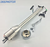 30" GM Style Universal Column Shift Steering Column+9 holes Wheel Adpater Polish