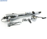 30" Auto Column Shift Tilt Steering Column with Key & Wheel Adapter Chrome