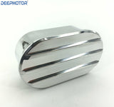 Deepmotor Finned Oval Polished Aluminum Valve Cover Oil Breather Cap SBC 350 302