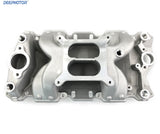 Deepmotor SBC Small Block Chevy 350 400 Air Gap intake manifold Dual Plane