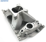 High Rise Small Block Chevy SBC Vortec Hurrican Single Plane Intake Manifold 350