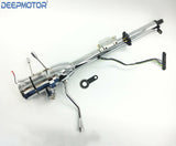 32" Auto Column Shift Tilt Steering Column with Key & Wheel Adapter Chrome