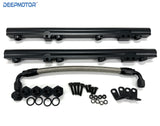 Billet Fuel Rail Kit for OE LS1 LS6 Stock Intake Manifold 6AN + Hardware Black