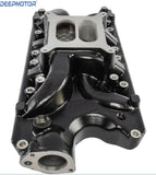 Intake Manifold Dual Plane for SBF 289 302 Windsor Small Block Ford Black